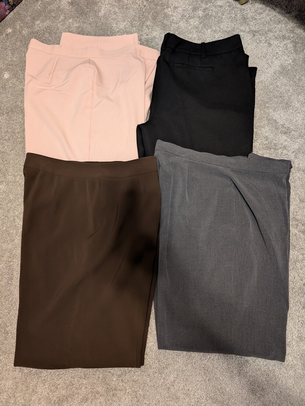 14P 4 Women's Dress Pants Pink, Blk, Brn, Gray KIM ROGERS, ANN TAYLOR, KASPER